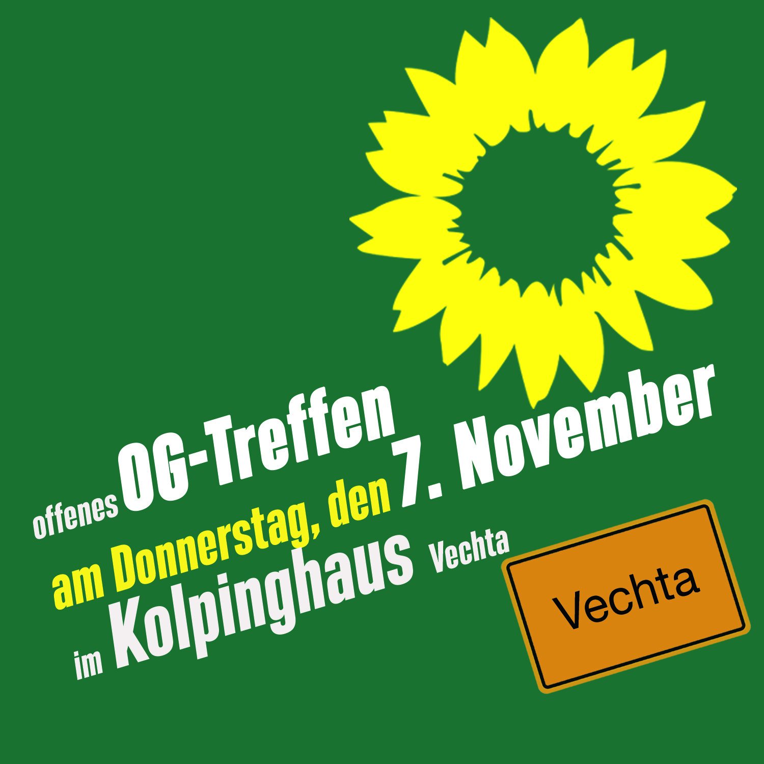 Ortsgruppentreffen Vechta am 7. November 2024 um 19.30 Uhr im Kolpinghaus Vechta